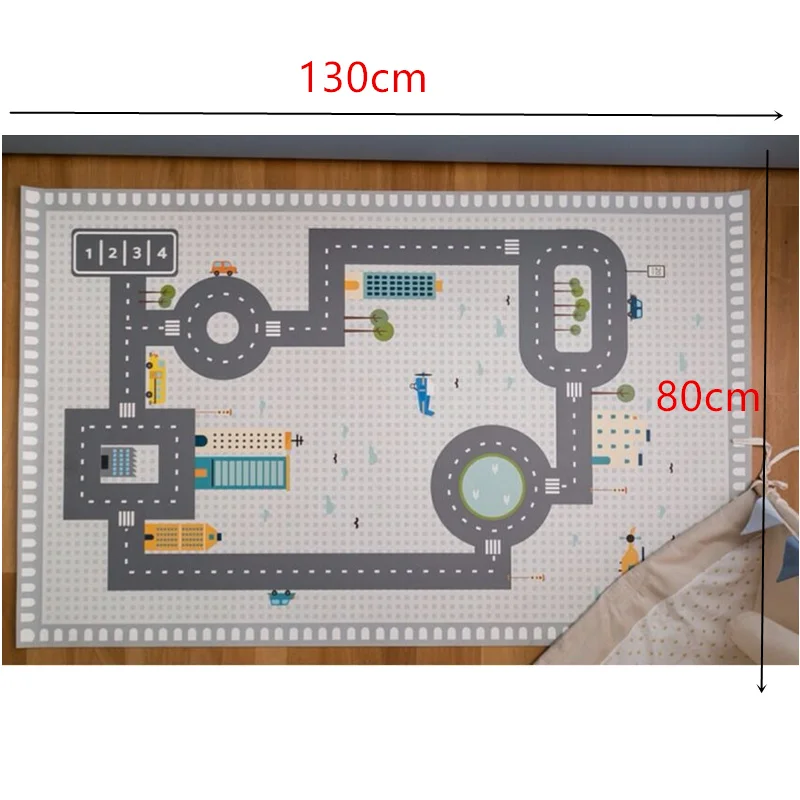 Новая детская спальня цифровая Дорожная игра коврик пол ползающий коврик Детская комната украшение детские игровые коврики 130*80 см