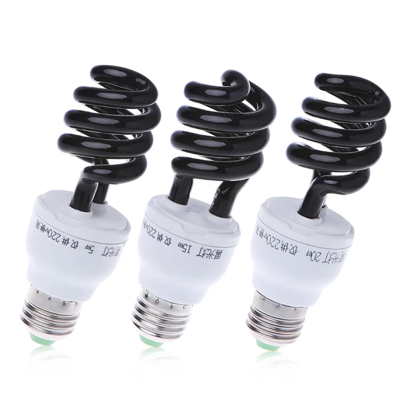 E27 5/15/20W UV ультрафиолетовые люминесцентные черный светильник CFL Лампа 220V L15|ultraviolet
