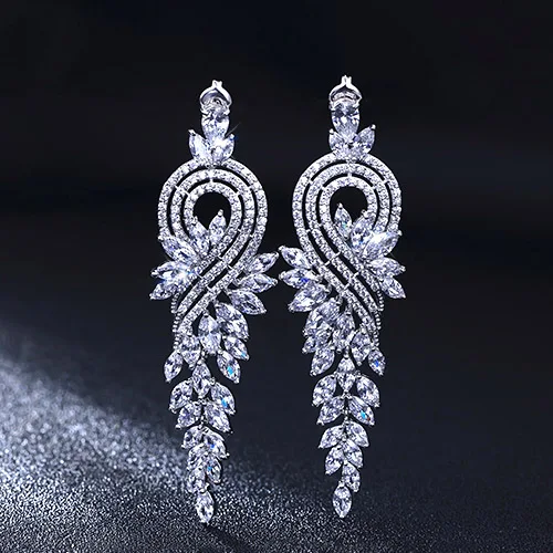 

2014 New Fashion Drop Earrings Crystal Zirconia better Earrings for Women Wholesale
