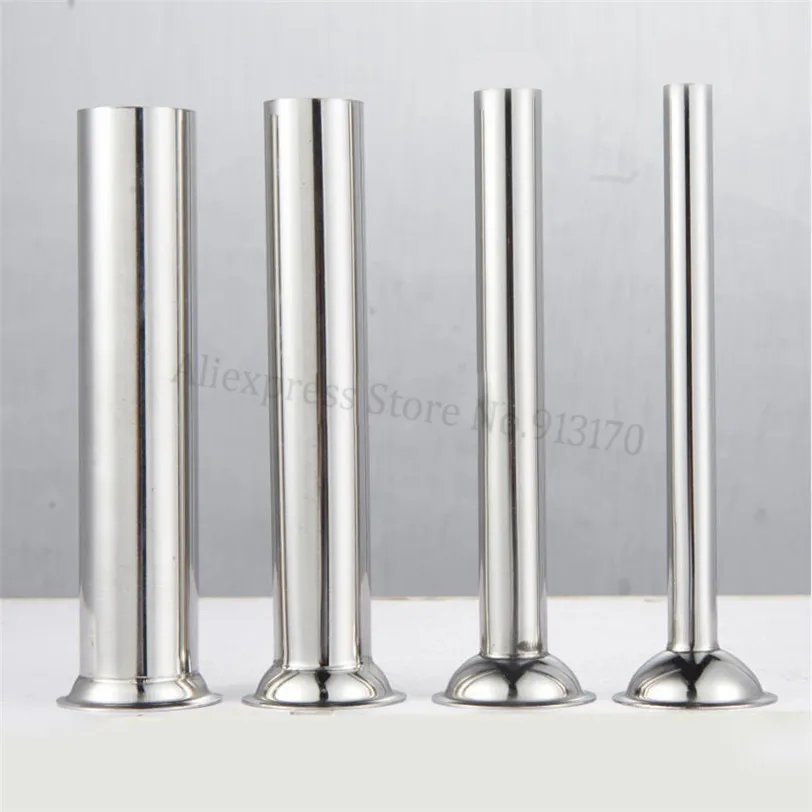 

4pcs in 1 Set Stainless Steel Food Grade Sausage Stuffer Filling Funnels Attachment Nozzles Tubes Spare Parts