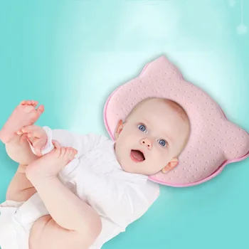 

Infant Cartoon Bear Pattern Pillow Newborn Baby Support Cushion Pad Prevent Flat Head Shaping Pillow Correct Sleeping Posture