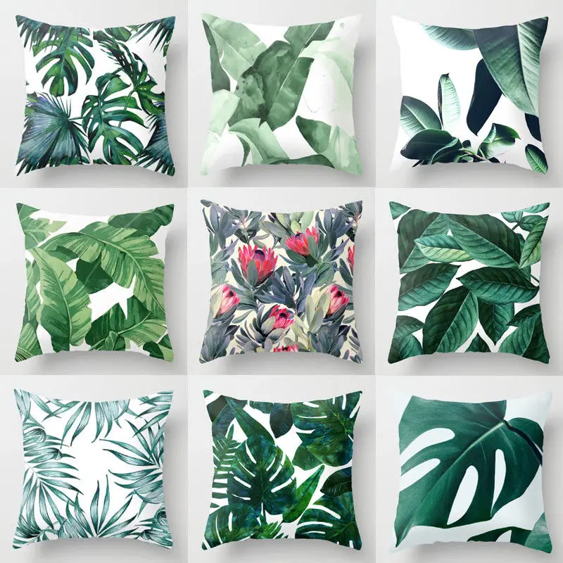 

New Vintage Pillow Case Home Cotton Linen Waist Throw Print Cover Eight Styles