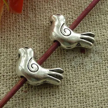 

165 pieces tibetan silver bird spacers 15x8mm #2970