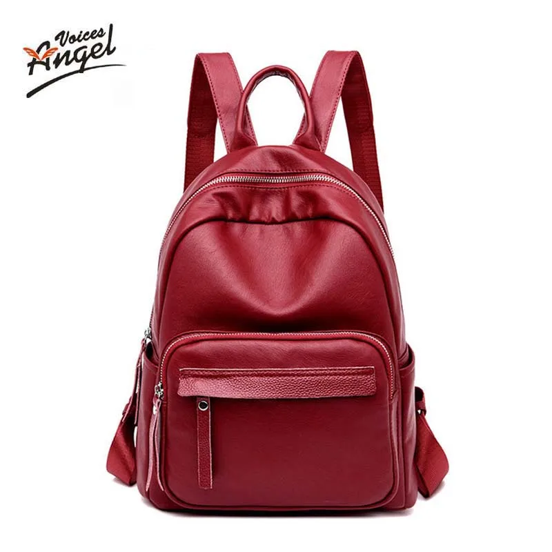 

Genuine leather Backpack Women Fashion Female Backpack String Bags Large Capacity School Girl Daily Bag Travel Bags Mochila