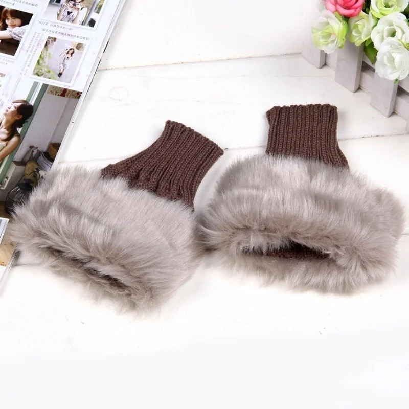 

New Women Gifts Winter Autumn Knitted Thicken Warm Glove Fashion Wool Fingerless Long Short Thicken Gloves Mittens Kids Gift