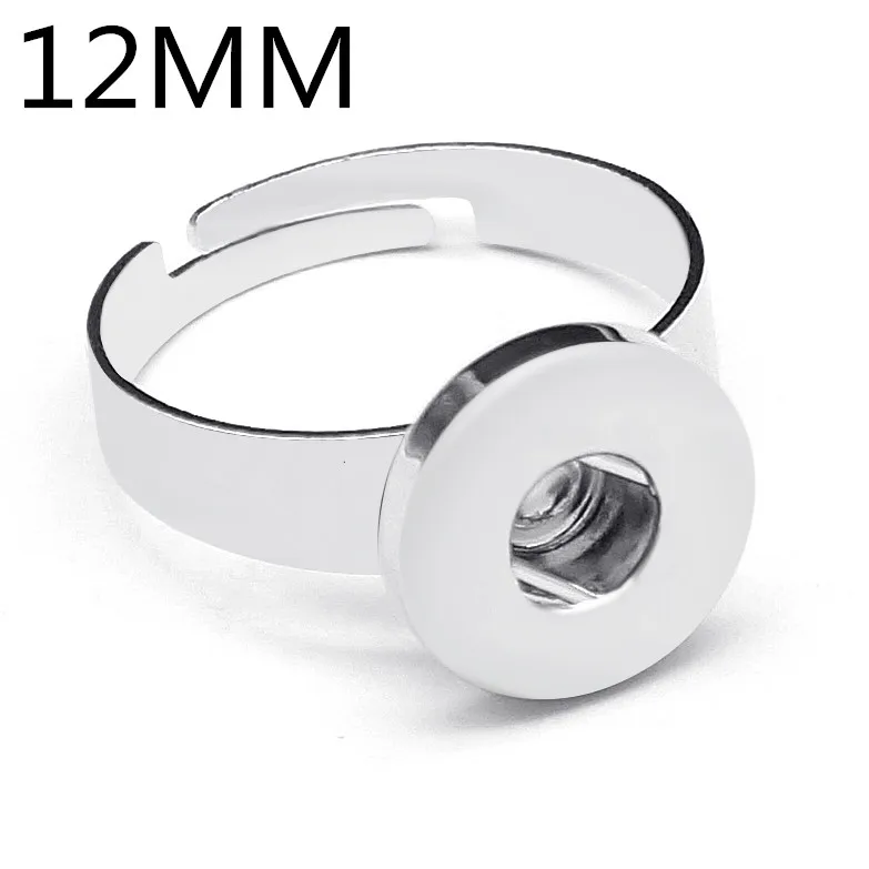 

New JZ0029 Simple Silver snap rings adjustable fit 12MM&18MM snap buttons DIY fittings wholesale