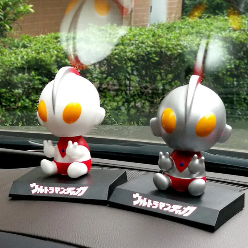

Ultraman Car Shake Head Dolls Funny Cute Toys For Car Japanese Style Cartoon Adornment Auto Part Interior Accessories