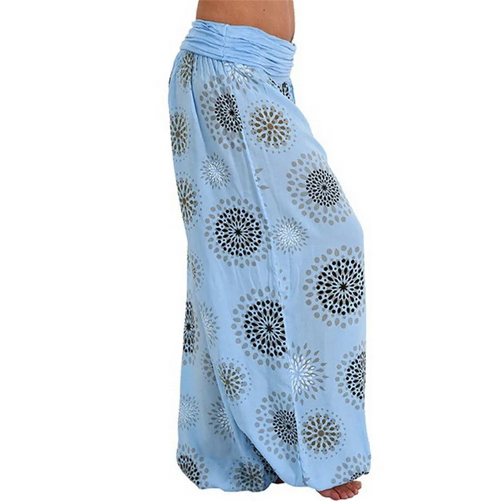New Women Casual Harem Pants Single Code Loose Printing Multi-color Ladies Wide Leg Pants Boho Casual Loose Elastic Harem Pants New Women Casual Harem Pants Single Code Loose Printing Multi-color Ladies Wide Leg Pants Boho Casual Loose Elastic Harem Pants