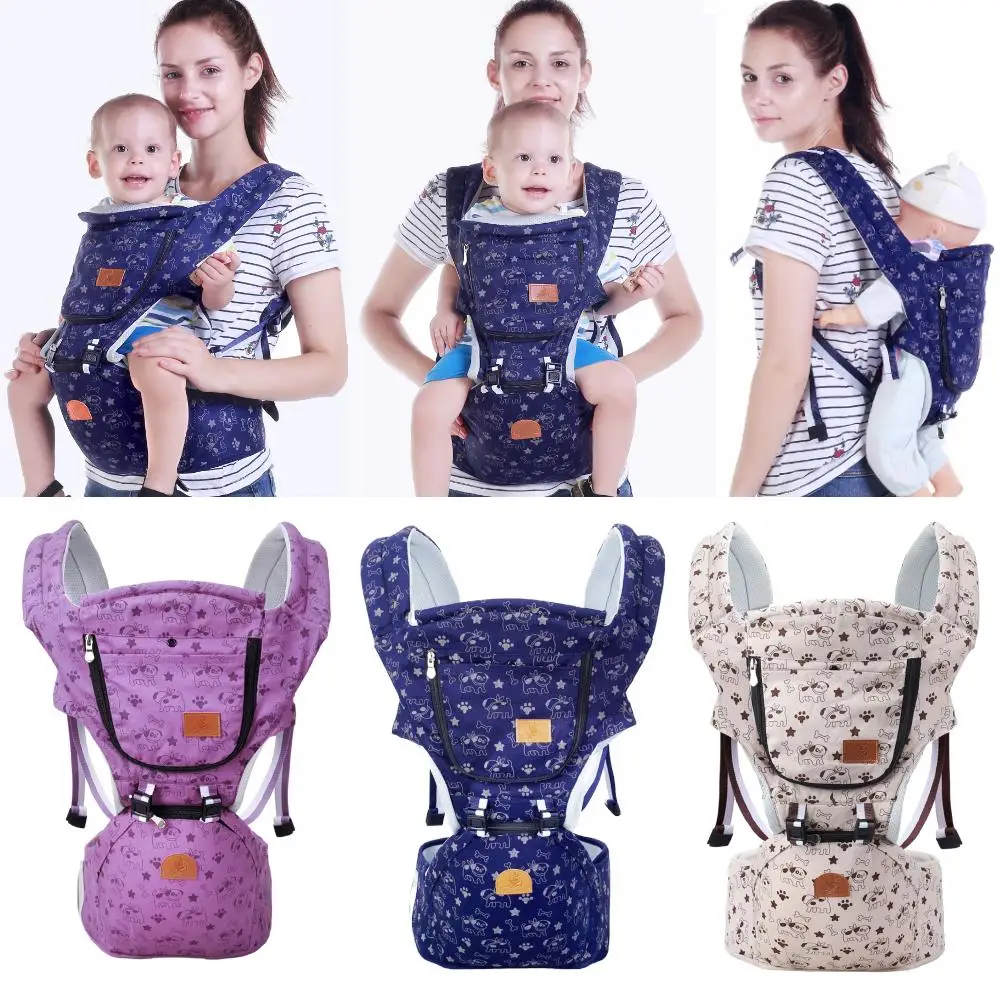

Fashion Baby Infant Carrier Strap Adjustable Breathable Cotton Front Pouch Waist Stool