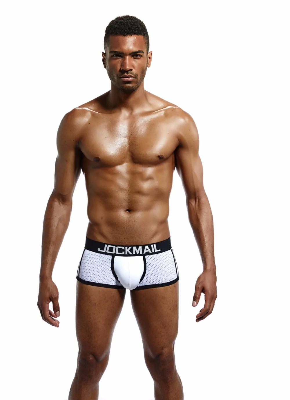 Бренд jockmail 4 шт. нейлоновая сетка мужское термобелье боксер мужские шорты для купания гей пенис мешок сексуальный прозрачный шелк WJ U