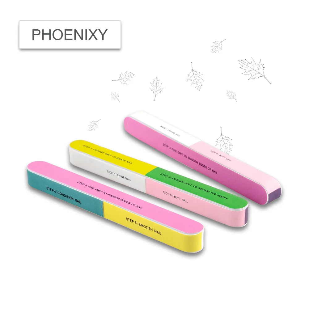 

Phoenixy Buffer Manicure Nail Remover Creative Printing File Sanding Sand Six-sided Polishing File Accessoires Tool Buffer