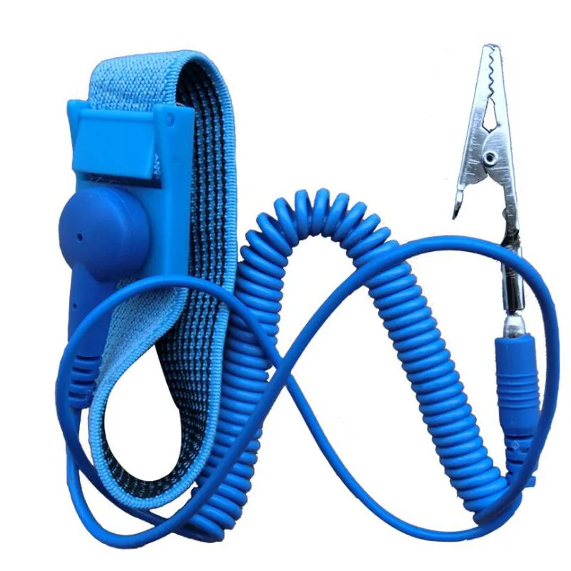 

Adjustable Anti Static Bracelet Electrostatic ESD Discharge Cable Reusable Wrist Band Strap Hand With Grounding Wire