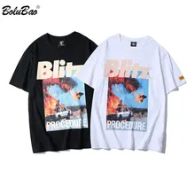 BOLUBAO-camisetas con estampado de patrón para hombre, ropa cómoda, estilo Hip Hop