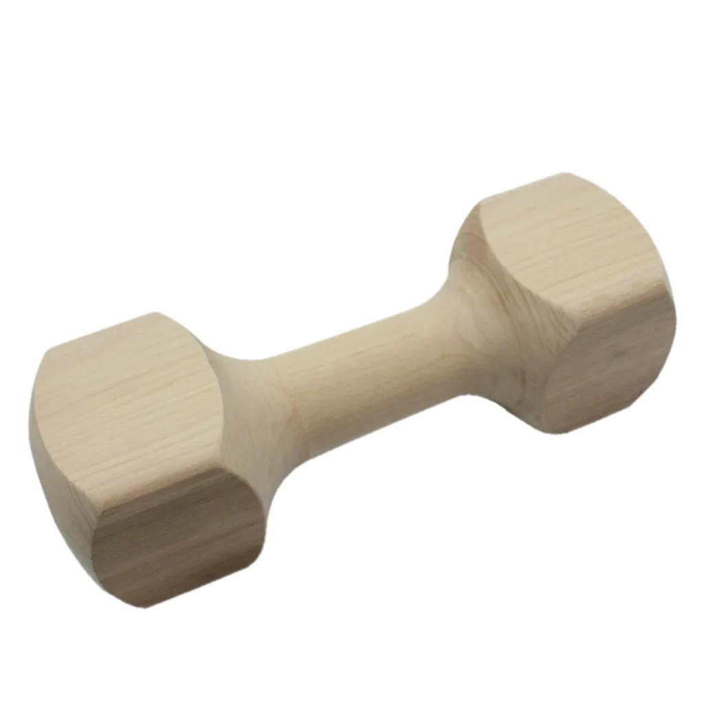 

Durable And High Quality Real Wood Dog Chewing Bone Toy Safe And Creative Dumbbell Shaped Pet Chewing Toys Pet Play Accessories