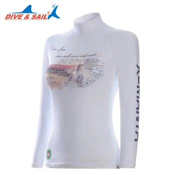 

DIVE&SAIL Lycra UPF 50+ Rash Guards For Women Suits Separates Snorkeling Dive Skin Anti-UV Wear Surfing Sports Swim Wetsuit Surf