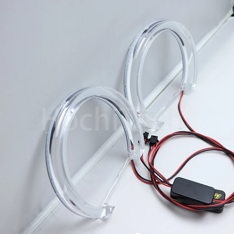 HochiTech Ultra bright White Crystal DTM Style LED Angel Eyes kits Halo Rings Light 131mm*4 For BMW - 32897869156