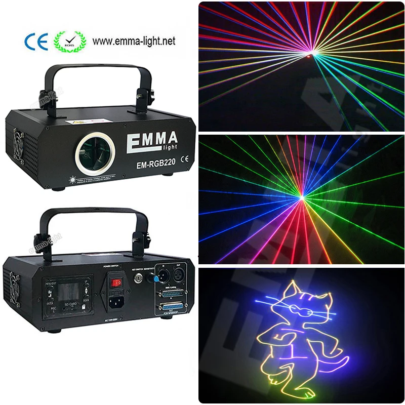 Mini 500MW RGB SD Animation Laser Light DMX Projector Show DJ Party
