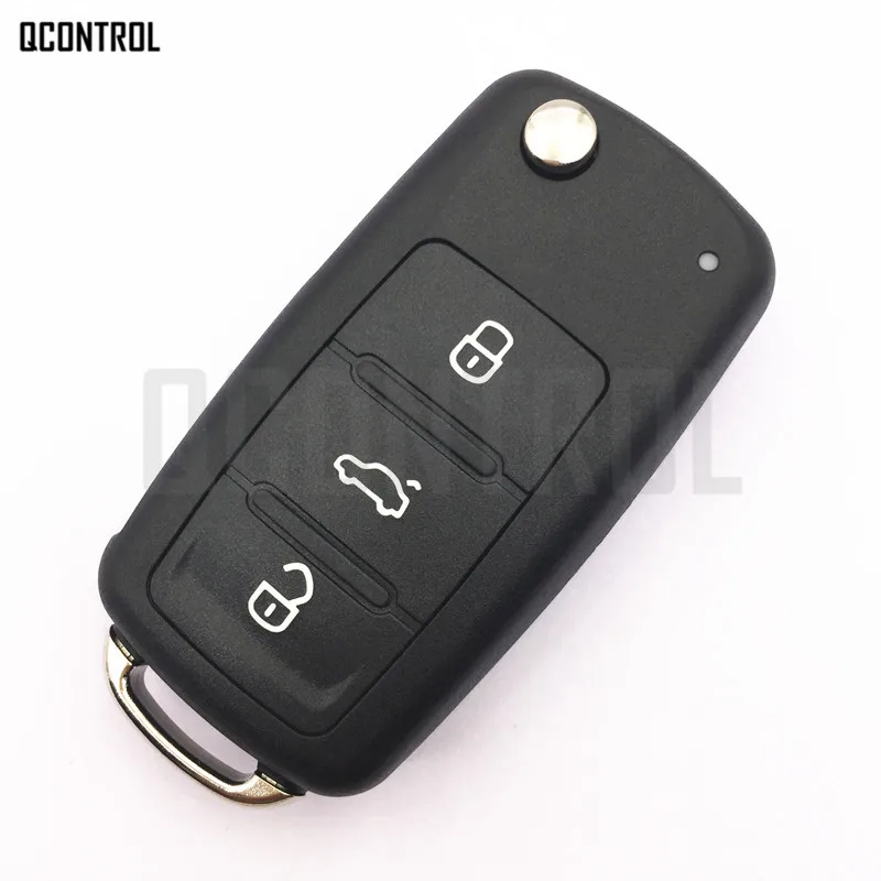 QCONTROL 5K0 837 202 AD дистанционный ключ для VW/VOLKSWAGEN 5K0837202AD Beetle/Caddy/Eos/Golf/Jetta/Polo/Scirocco/Tiguan/Touran/UP