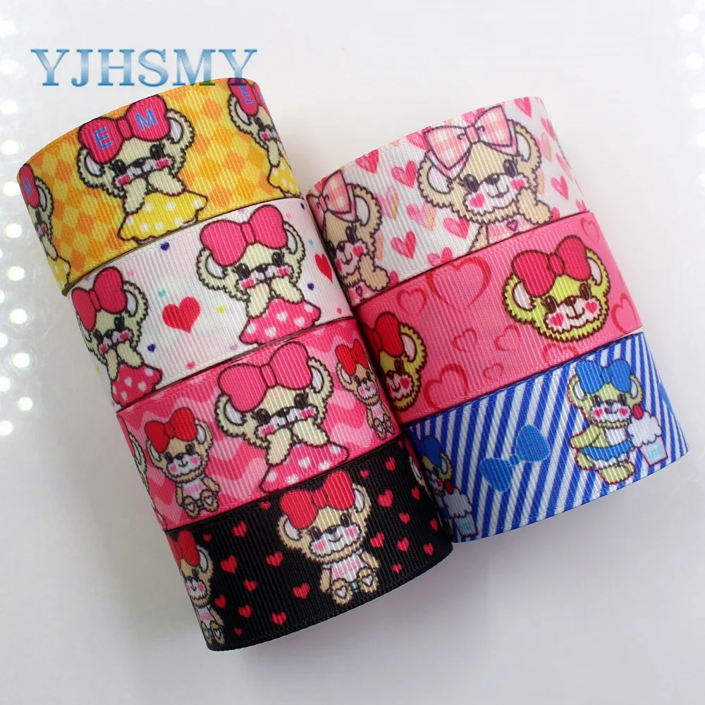 YJHSMY I-19103-309 10 ярдов 25 мм мультфильм печатных grosgrain ленты Подарочная упаковка DIY
