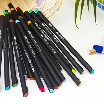 

24 Fineliner Color Pens Set, Fine Line Colored Sketch Writing Drawing Pens for Journal Planner Note Taking and Coloring