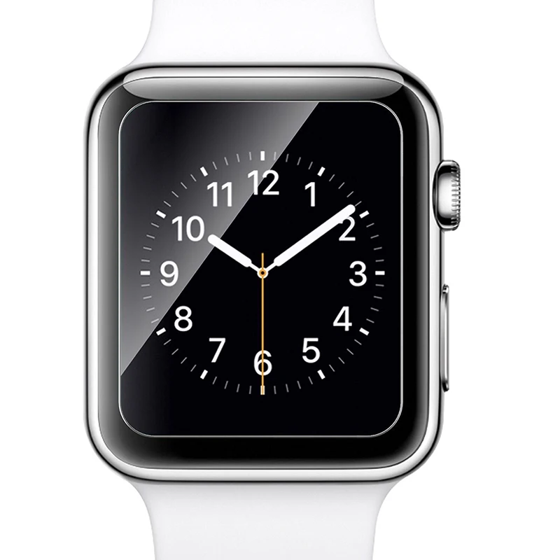 imágenes para 10 unids/lote para 38mm 42mm apple watch película 0.3mm 9 h 2.5d vidrio templado protector de pantalla anti roto la película con el paquete al por menor imágenes para 10 unids/lote para 38mm 42mm apple watch película 0.3mm 9 h 2.5d vidrio templado protector de pantalla anti roto la película con el paquete al por menor
