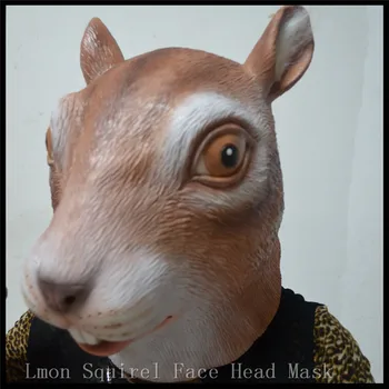 

Halloween Masquerade Cosplay Lovely Animal Cosplay Mask Natural Rubber Squirrel Head Party Masks New Arrival Free Shipping