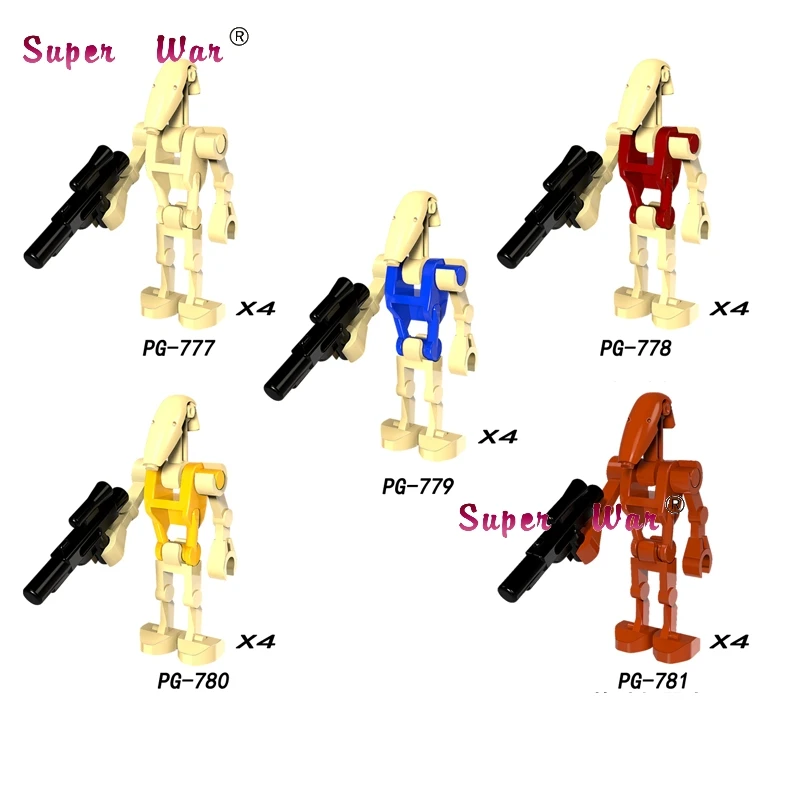 

Single Star Wars Battle Droid Combat Robot Doath Clone Trooper K-2SO Episode VIII The Last Jedi building block toys for children