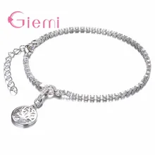 Сладкий романтический Большой дерево 925 пробы серебряной формы круглый кристалл камень браслет невесты аксессуары для свадебной церемонии