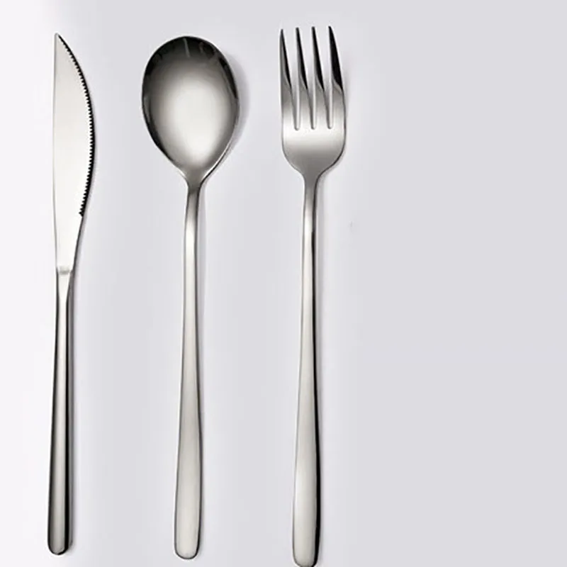 Cutlery Gold Stainless Steel Flatware Spoons Knifes Forks Set Steak Knives Kitchen Black Cutlery Tray Faqueiro Tableware WZN005 - Цвет: Style K