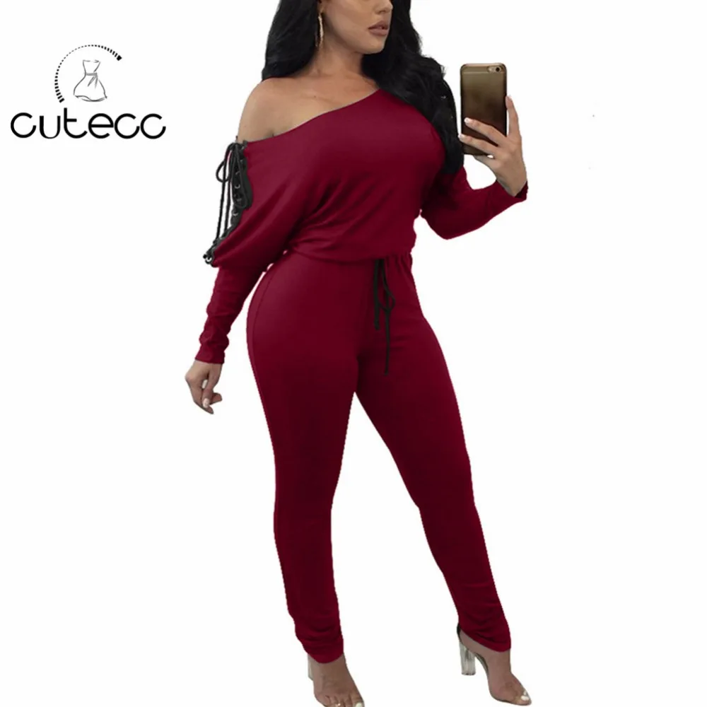 Combinaison femme 1 шт. повседневные узкие завязки на шнуровке бинты rompers Сексуальная с