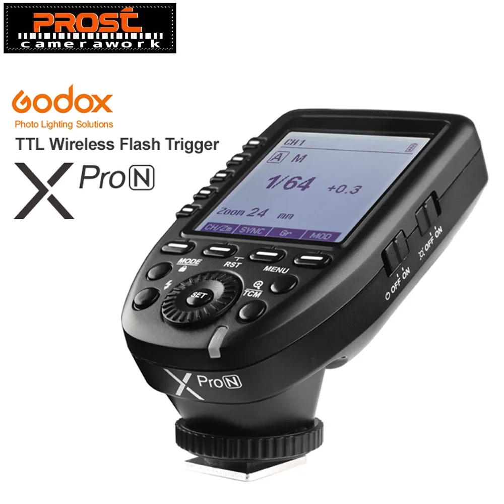 Godox i-TTL II 2 4G Беспроводная система X высокоскоростной с большим ЖК-экраном