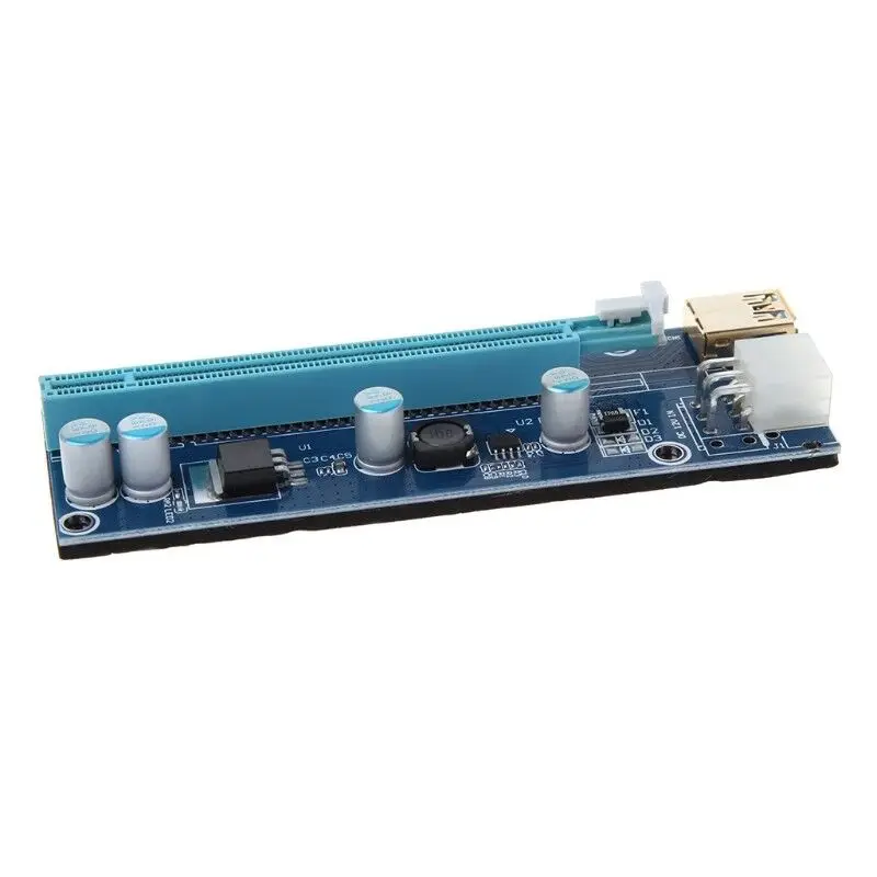 Ver009S Pci Express 6 Pin To Sata 1X 16X Usb 3,0 удлинитель адаптер Led Btc Mining