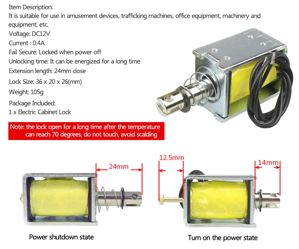 Маленький Электромагнит DC 12V24V миниатюрный нажимной Электромагнит Толкатель инструмент 10 мм ход 5N сила удержания 1 шт