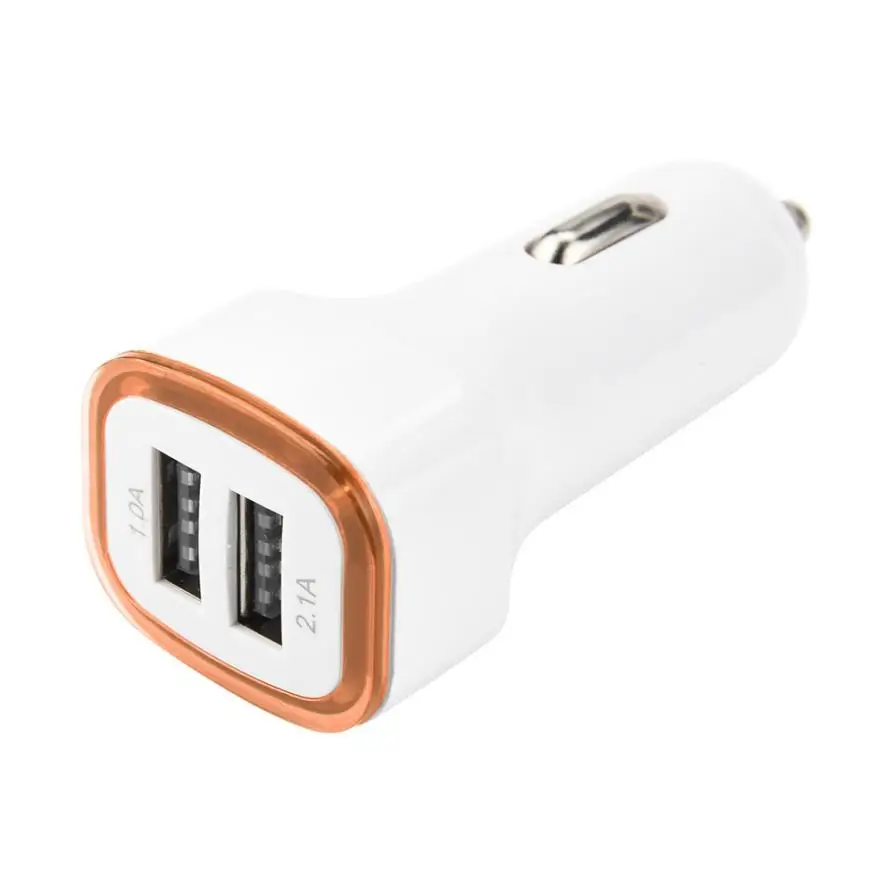 LANDFOX светодиодный мобильный телефон зарядное устройство двойной USB Автомобильное зарядное устройство 2 порта адаптер прикуриватель для смартфонов дропшиппинг