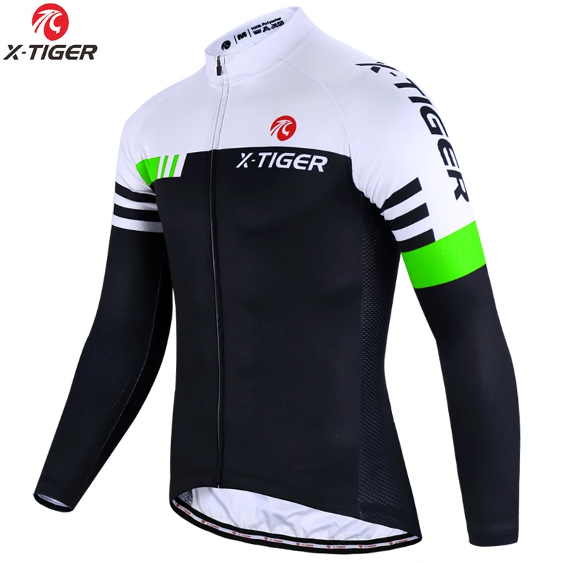 Winter Bike Jerseys X-Tiger зимняя одежда для велоспорта, сохраняющая тепло, одежда для велоспорта, длинный рукав, термальный флис, мотобайк, велосипед, велотренажер, одежда для мужчин - Цвет: Winter Bike Jerseys