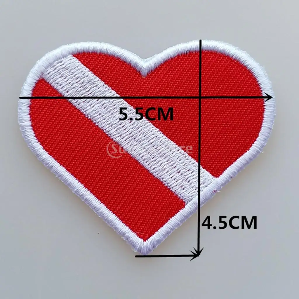 3Pcs Alpha Flag Diver Down Flag Patch Backpack Vest Bag Badge Scuba Diving Dive Sew On Iron-on Embroidered Patches Replacement