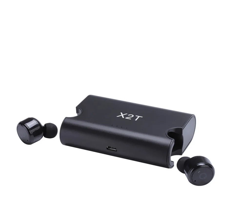 Kowinvin True Wireless Earbuds Twins X2T Bluetooth CSR4.2 Earphone Stereo with Magnetic Charger Box Case for Mobile phone