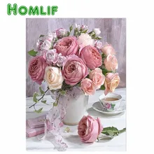 Круглый/квадратный eigen foto Заказная Алмазная картина с букетом розовой ленты Рождественская вышивка крестиком Рождественский Декор Горячая 925 свечение