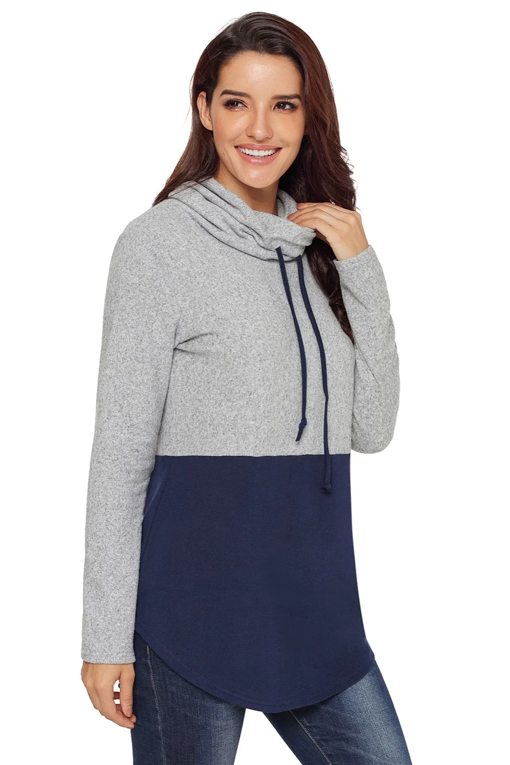 Grey-Navy-Colorblock-Drawstring-Cowl-Neck-Sweatshirt-LC251268-5-4