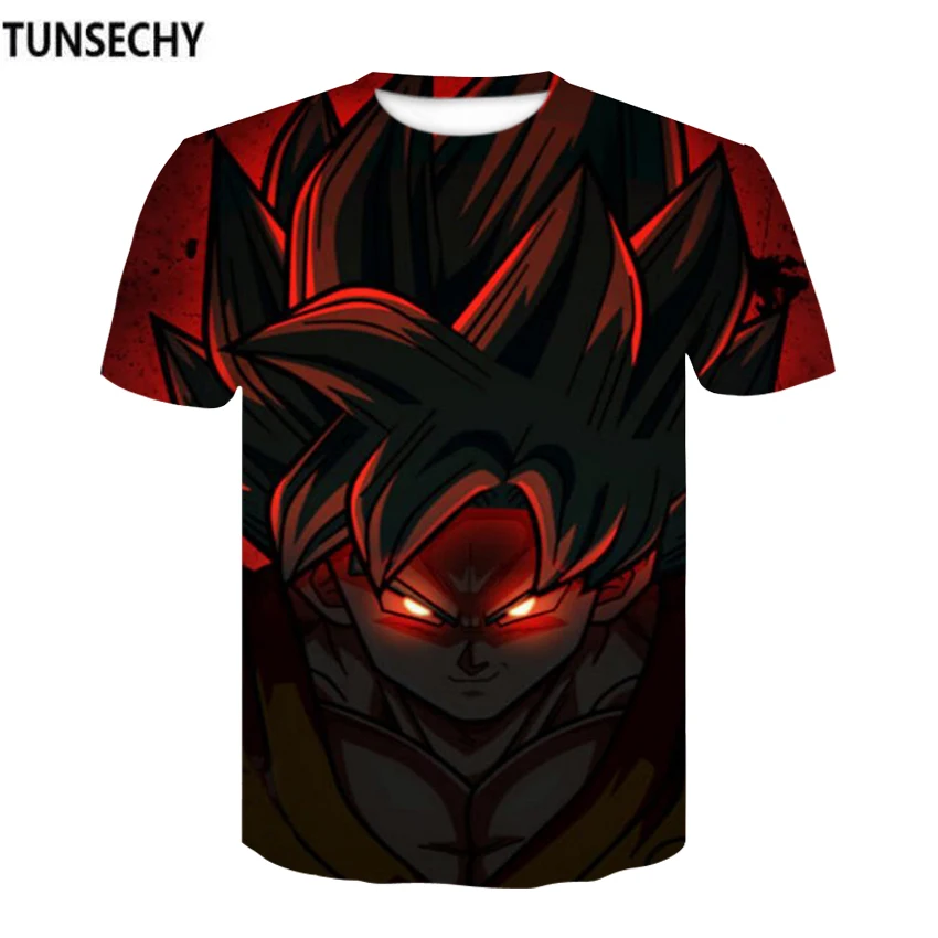 TUNSECHY Dragon Ball Z футболки мужские летние модные 3D принт супер Сон Гоку Вегета