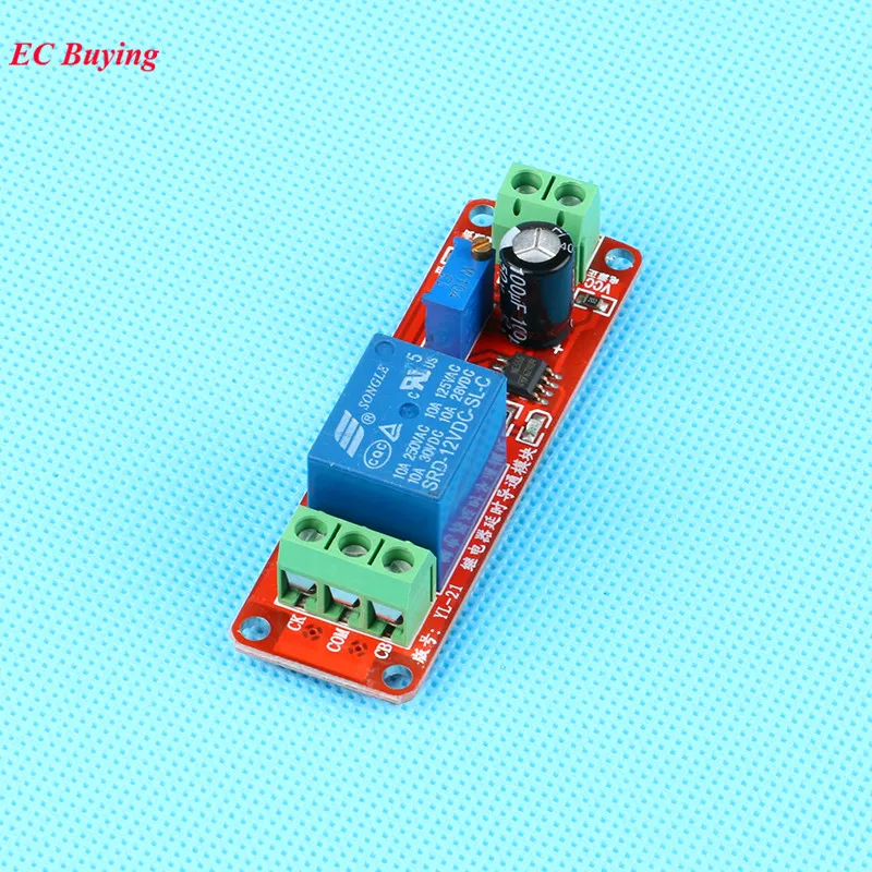 

5 PCS Delay Timer Relay Turn-On Relay Module Time Delay Switch DC 12V For Robot & Intelligent Electronic Car DIY