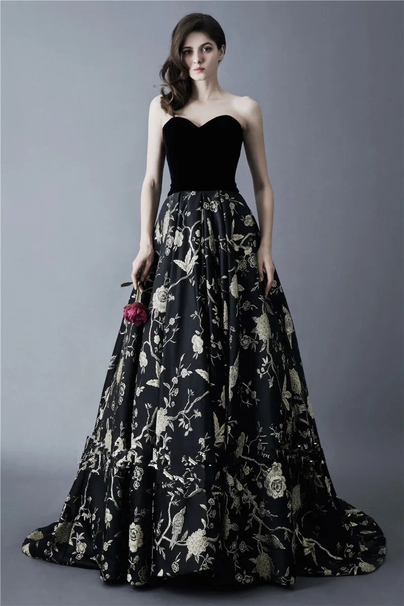 

2018 New Design Evening Gowns sweetheart a-line Embroidery lace vestido de festa longo casamento Mother of the Bride Dresses