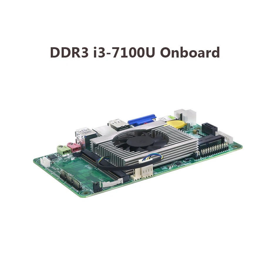 وحدة المعالجة المركزية على متن اللوحة ITX إنتل كور i3 7100U 2.40 GHz اللوحة البسيطة DDR3L mSATA SATA البسيطة PCI-e سطح المكتب