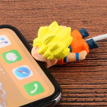 

SIANCS Cable bite protector Cartoon Dragon Ball doll for iPhone cable organizer winder wire Son Goku Frieza cable holder