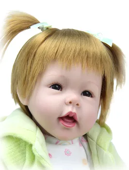 

22 inch Reborn Baby Doll Soft Vinyl Like Silicone Girls Christmas Gift Baby Toys Birthday Gifts Juguetes LifeLike Play Doll
