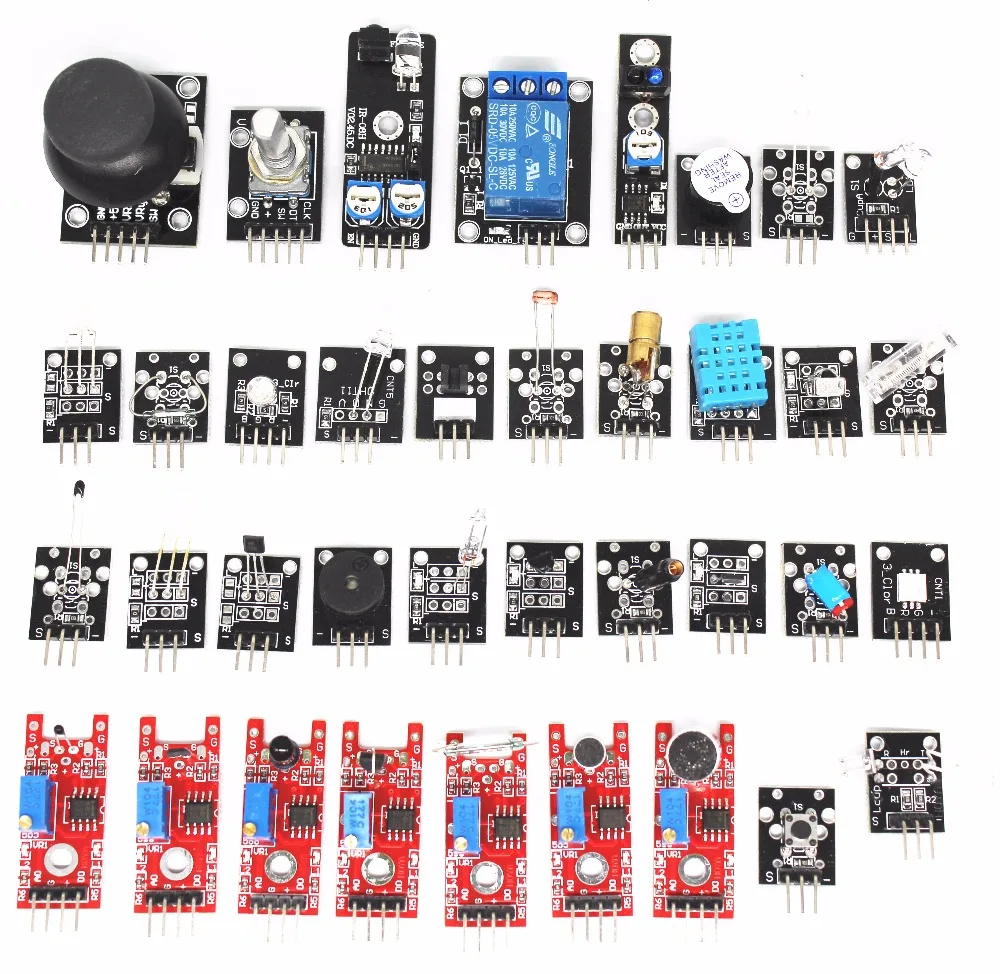 Комплект модуля датчика 37 в 1 для Arduino UNO R3 MEGA2560 NANO бесплатная