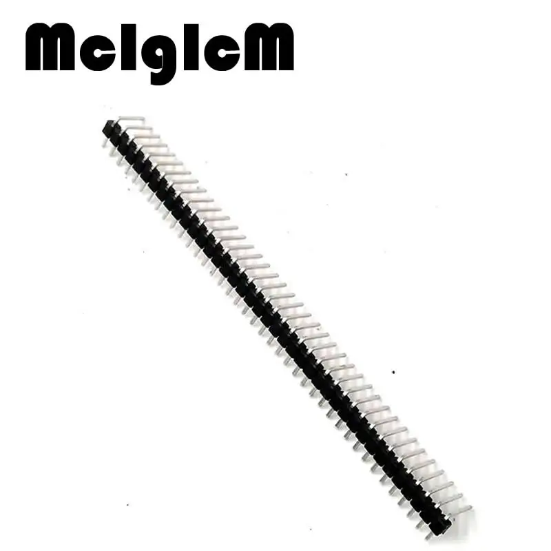 20 pçs/lote Pin Header 2.54mm Ângulo Direito Conector Pin Single Row Masculino 2.54 Cabeçalho Quebrável Pin 40 Pin 1 * 40Pin Frete Grátis