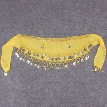 Новинка года; детский шифоновый арабский танцевальный шарф для живота из 2 предметов; Детский шарф с поясом; юбка с ремешком