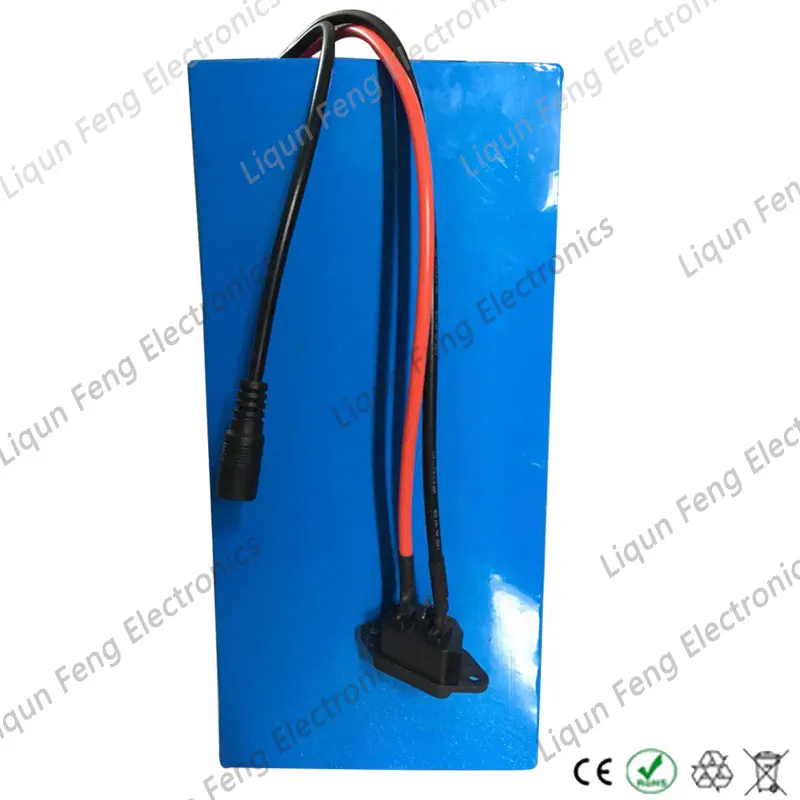 Sale Wholesale 2 pieces/Lot 36V 20AH 1000W Power Lithium ion battery 36V 20AH Electric Bike battery with PVC Case 30A BMS 2A charger 3