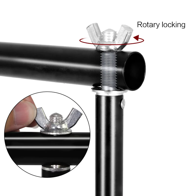  2x2M/6.5x6.5ft Photo Video Studio Backdrop Background Stand Adjustable Telescopic Background Suppor